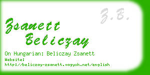 zsanett beliczay business card